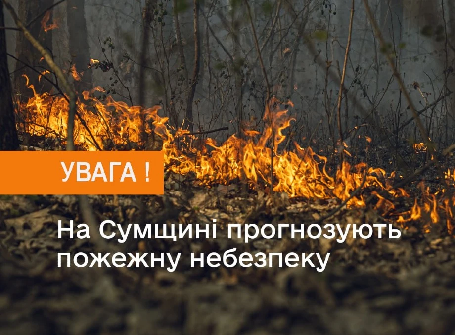 Рятувальники попереджають про пожежну небезпеку на Сумщині