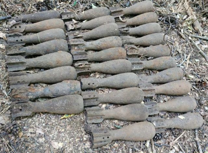 На Сумщині упродовж доби знешкоджено 11 застарілих боєприпасів, ще 29 виявлено фото