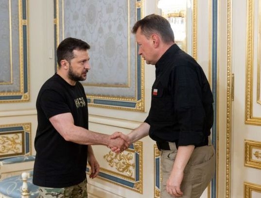 Зеленський зустрівся з міністром оборони Польщі